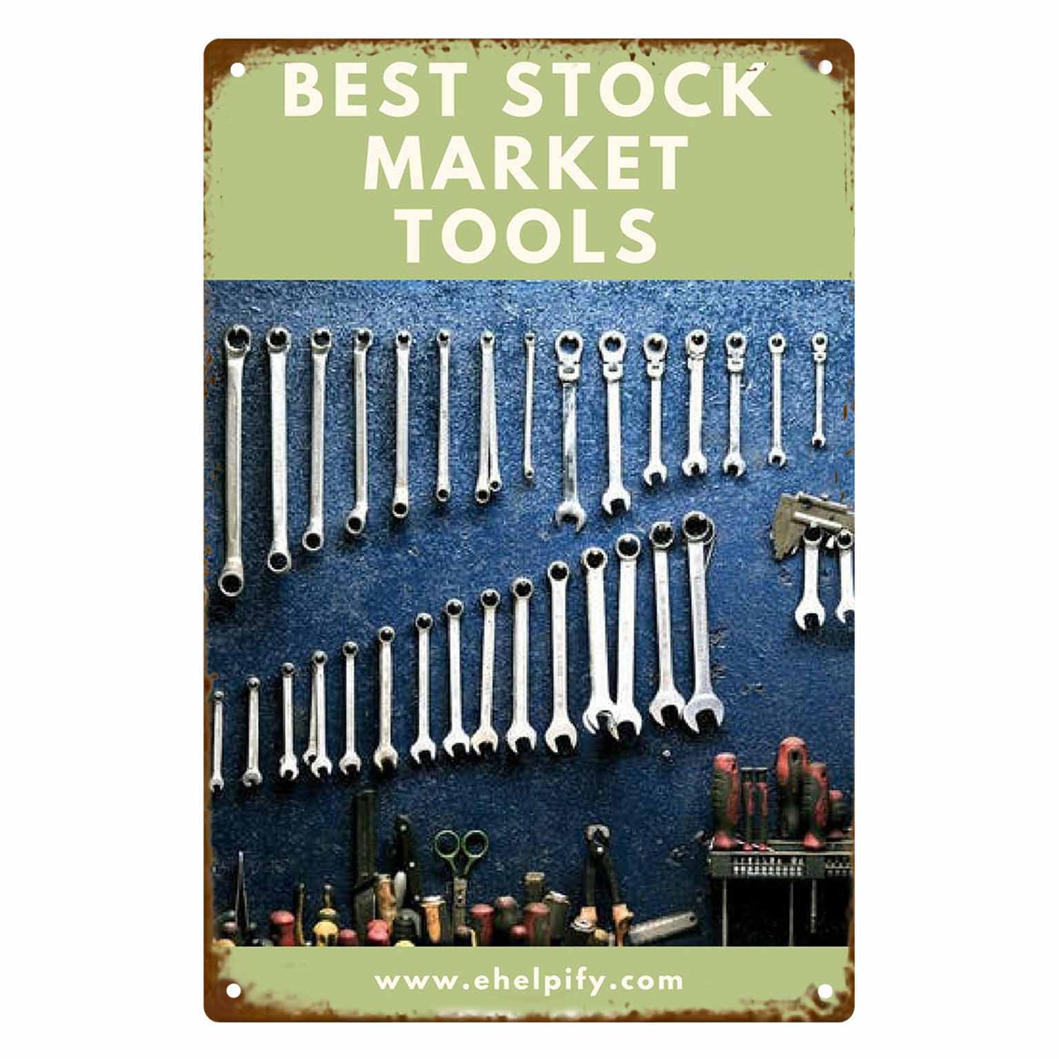Gardening Tools Best - Letrero de metal decorativo 2D plano