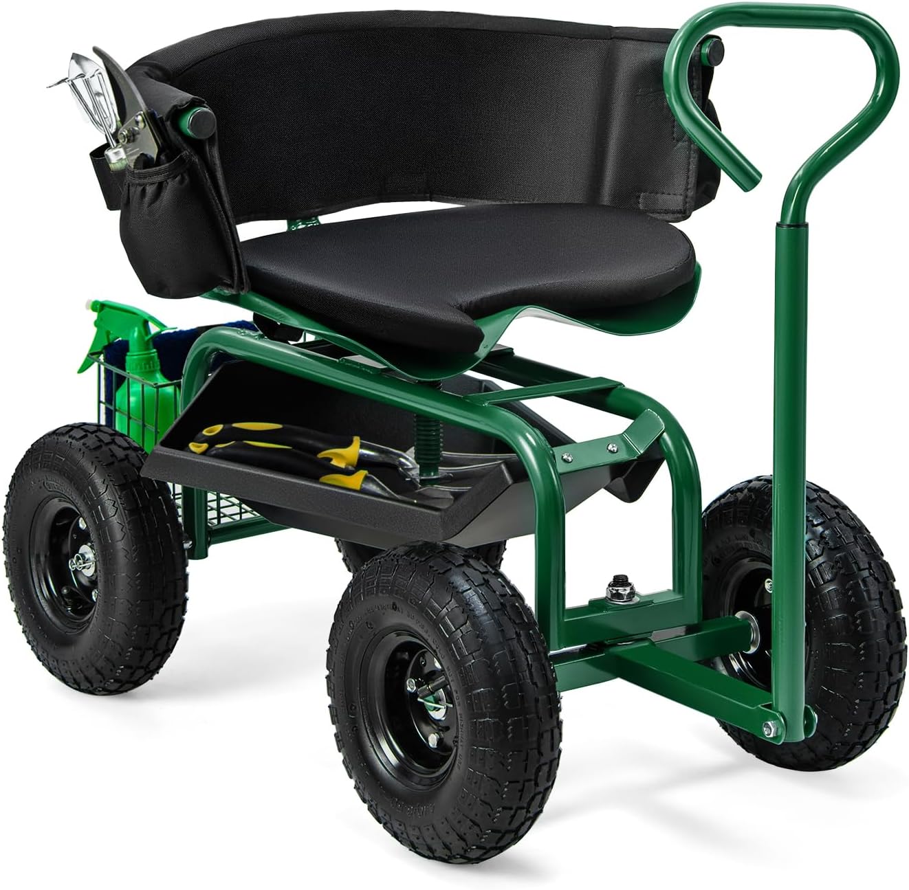 Gardening Tools For Seniors - Asiento de Jardinería con Ruedas, Ajustable