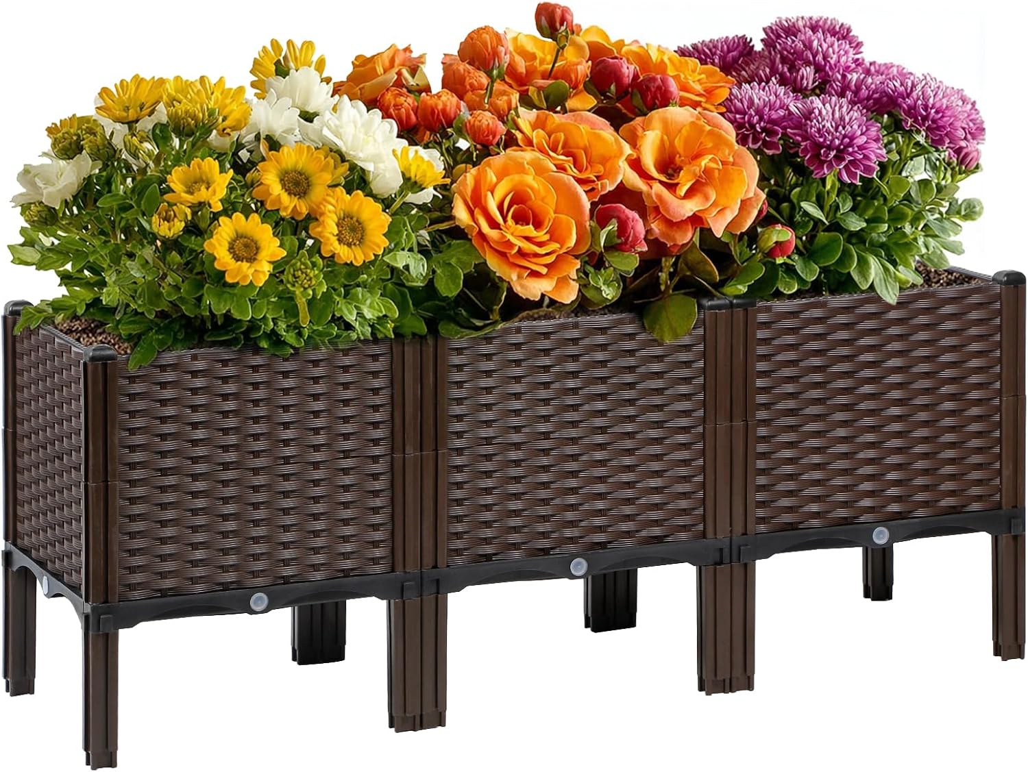 Self-Watering Planter - Jardinera de Ratán para Exteriores, Color