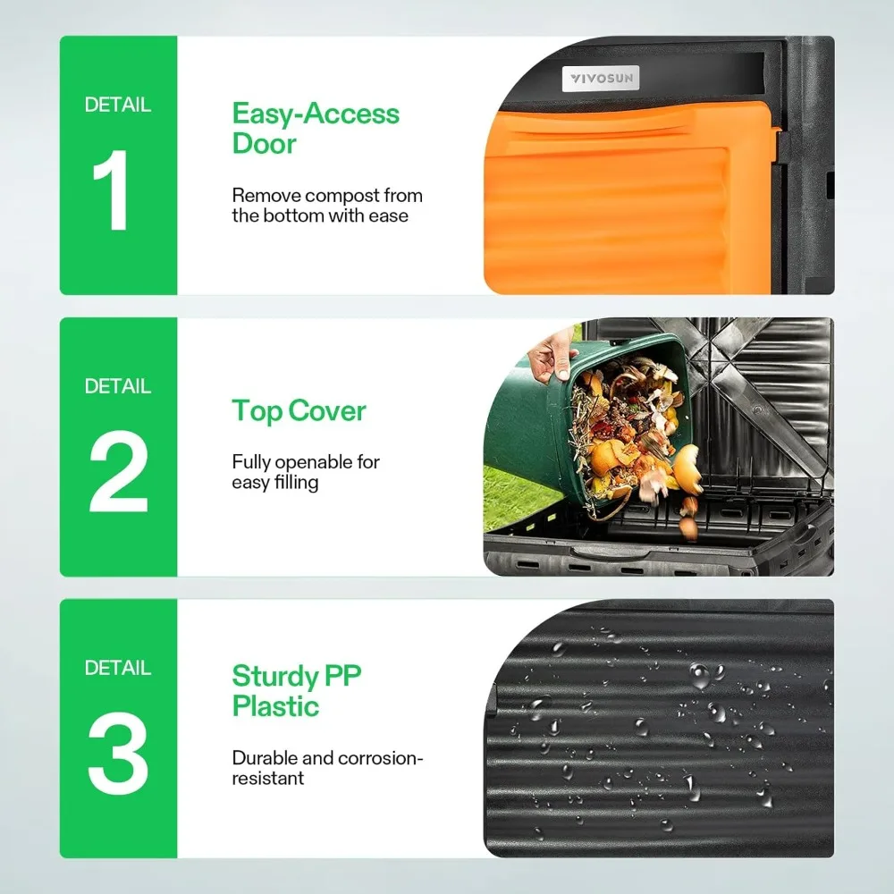Contenedor de compostaje exter - Compost Bin reseña y precio