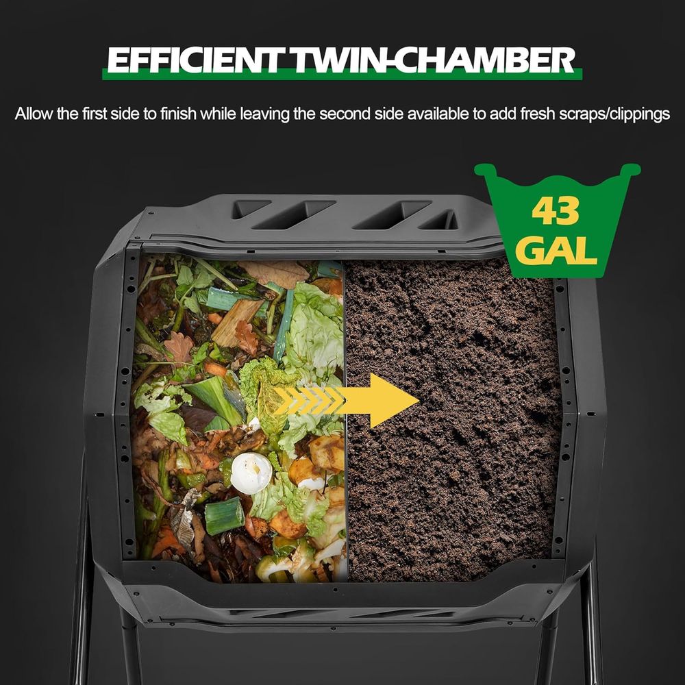 Contenedor de Compostaje de 43 - Compost Bin reseña y precio