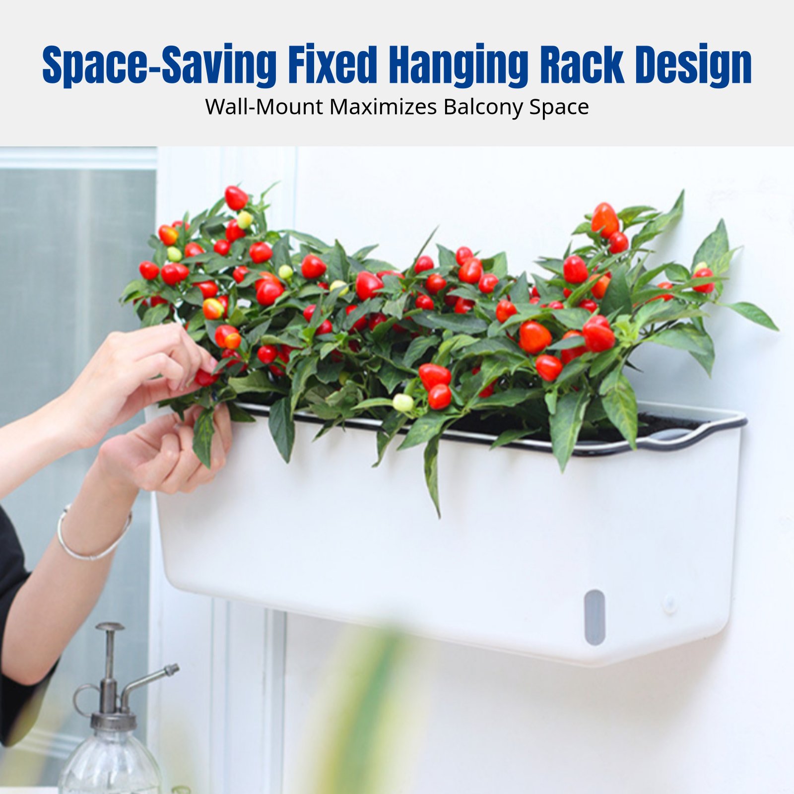 Maceta Colgante Rectangular pa - Self-Watering Planter reseña y precio