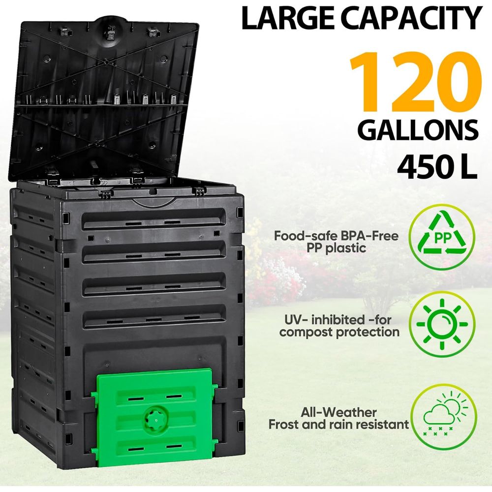 Compostador de Jardín de 120 G - Compost Bin reseña y precio