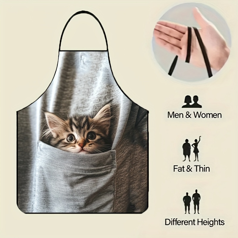 Delantal con diseño de gatito  - Gardening Tools For Women reseña y precio